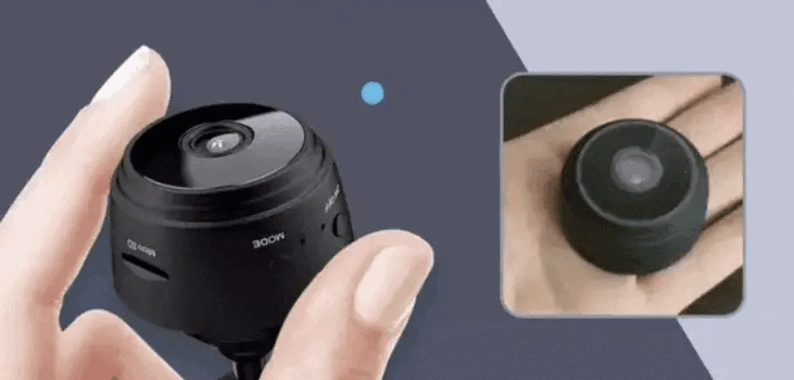 MiniPix camera in palm